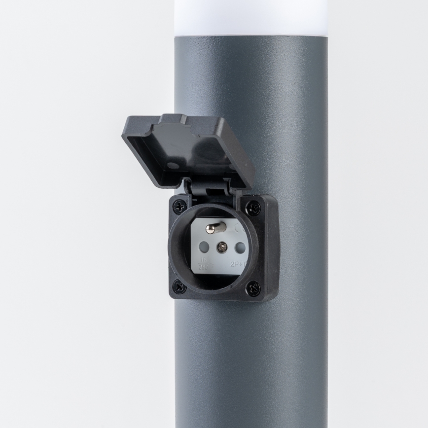 BRILAGI - Candeeiro LED de exterior com tomada ELIA 1xE27/7W/230V 4000K IP44 50 cm antracite