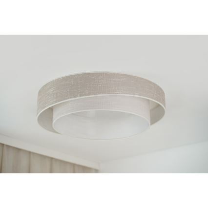 Brilagi - Plafon LED dimerizável DOVER SHINE LED/24W/230V diâmetro 60 cm 3000/4000/6500K cinzento/creme + comando remoto