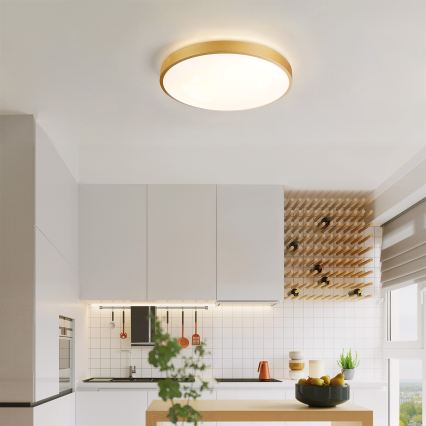 Brilagi - Luminária de teto dimerizável GLASS POOL DOUBLE LED/48W/230V 3000-6000K 40 cm dourada + comando remoto