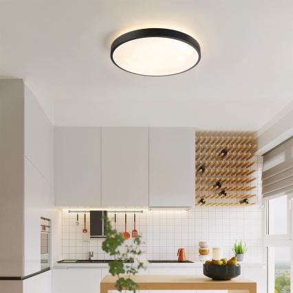 Brilagi - Candeeiro de teto LED dimerizável GLASS POOL DOUBLE LED/48W/230V 3000-6000K 40 cm preto + controlo remoto