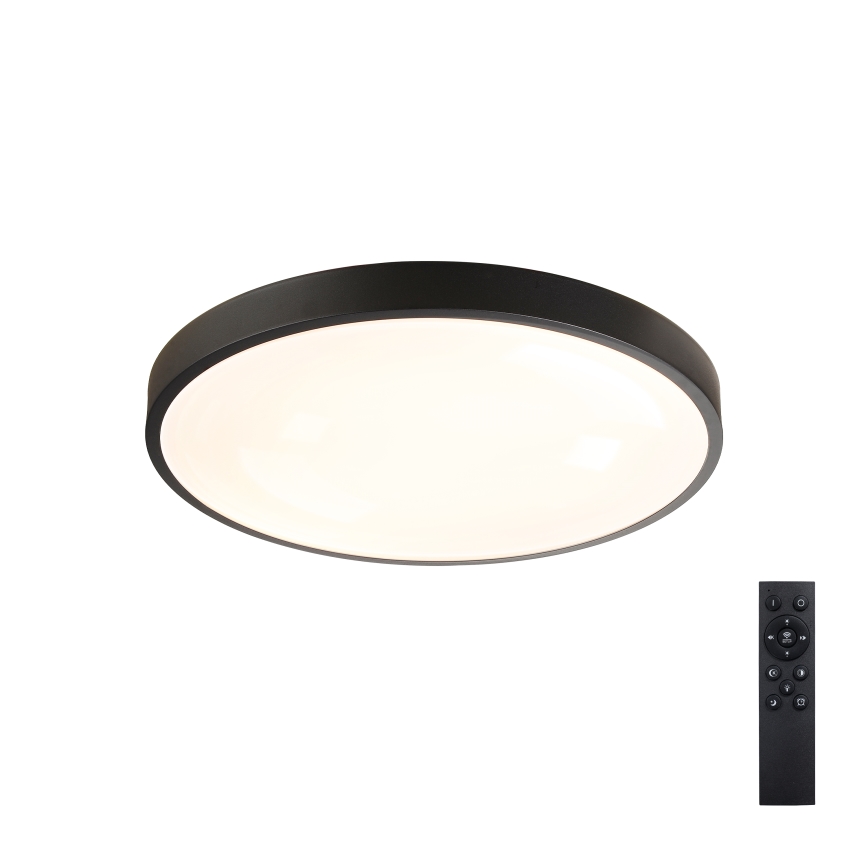 Brilagi - Candeeiro de teto LED dimerizável GLASS POOL DOUBLE LED/48W/230V 3000-6000K 40 cm preto + controlo remoto