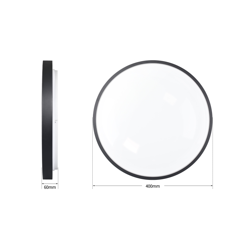 Brilagi - Candeeiro de teto LED dimerizável GLASS POOL DOUBLE LED/48W/230V 3000-6000K 40 cm preto + controlo remoto