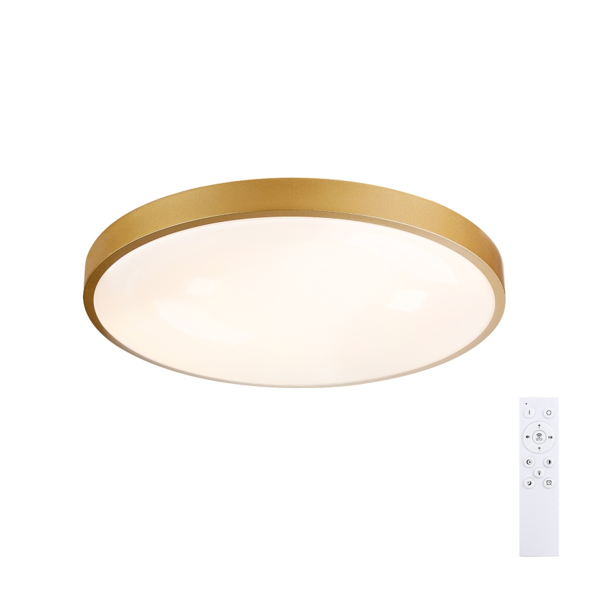 Brilagi - Luminária de teto LED dimerizável GLASS POOL DOUBLE LED/60W/230V 3000-6000K 50 cm dourada + comando remoto