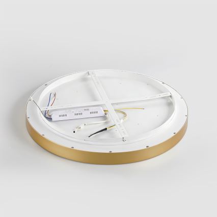 Brilagi - Luminária de teto LED dimerizável GLASS POOL DOUBLE LED/60W/230V 3000-6000K 50 cm dourada + comando remoto