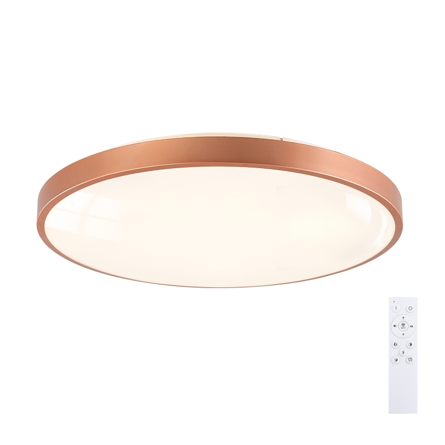 BRILAGI - Candeeiro de teto LED dimável GLASS POOL DOUBLE LED/80W/230V diâmetro 60 cm cobre + controlo remoto
