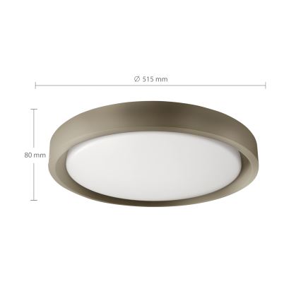 Brilagi - Candeeiro de tecto dimável MATTEO LED/60W/230V 3000-6500K Ø 51,5 cm taupe + controlo remoto