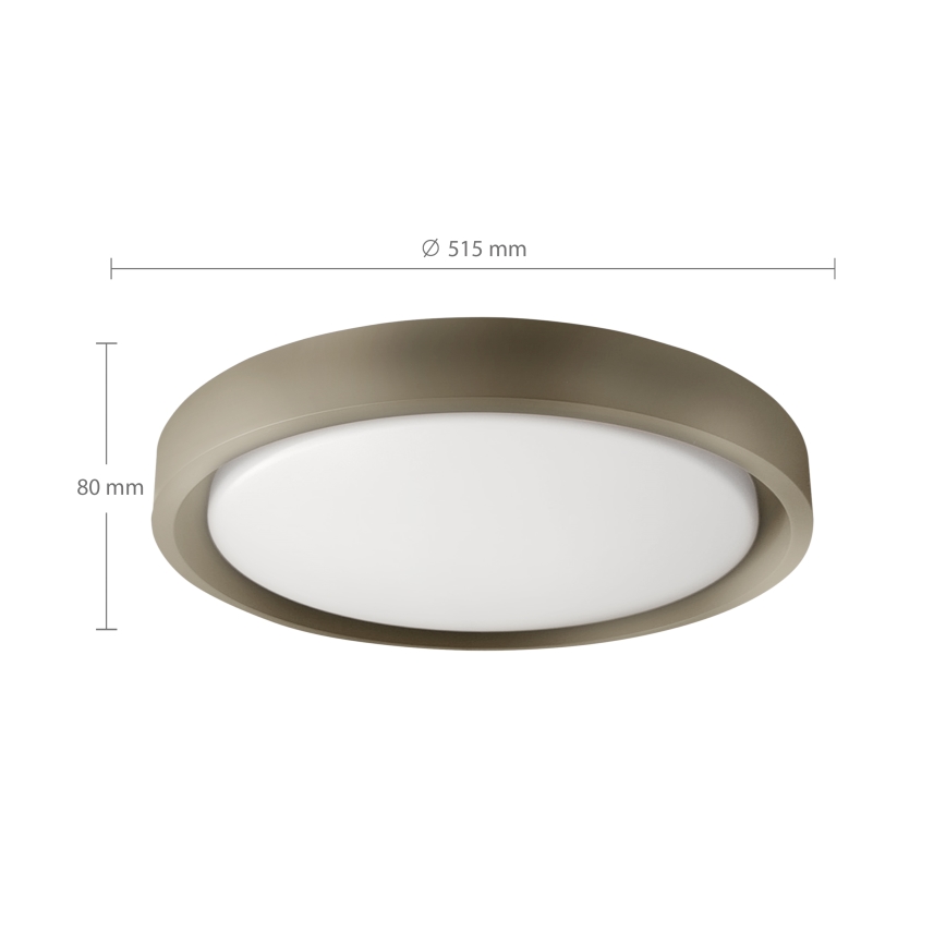 Brilagi - Candeeiro de tecto dimável MATTEO LED/60W/230V 3000-6500K Ø 51,5 cm taupe + controlo remoto