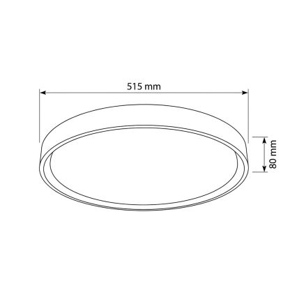 Brilagi - Candeeiro de tecto dimável MATTEO LED/60W/230V 3000-6500K Ø 51,5 cm taupe + controlo remoto