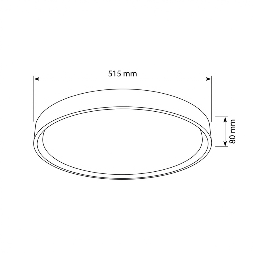 Brilagi - Candeeiro de tecto dimável MATTEO LED/60W/230V 3000-6500K Ø 51,5 cm taupe + controlo remoto