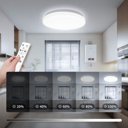 Brilagi - Plafon LED dimerizável MILKY WAY LED/24W/230V 3000-6500K diâmetro 38 cm + controlo remoto