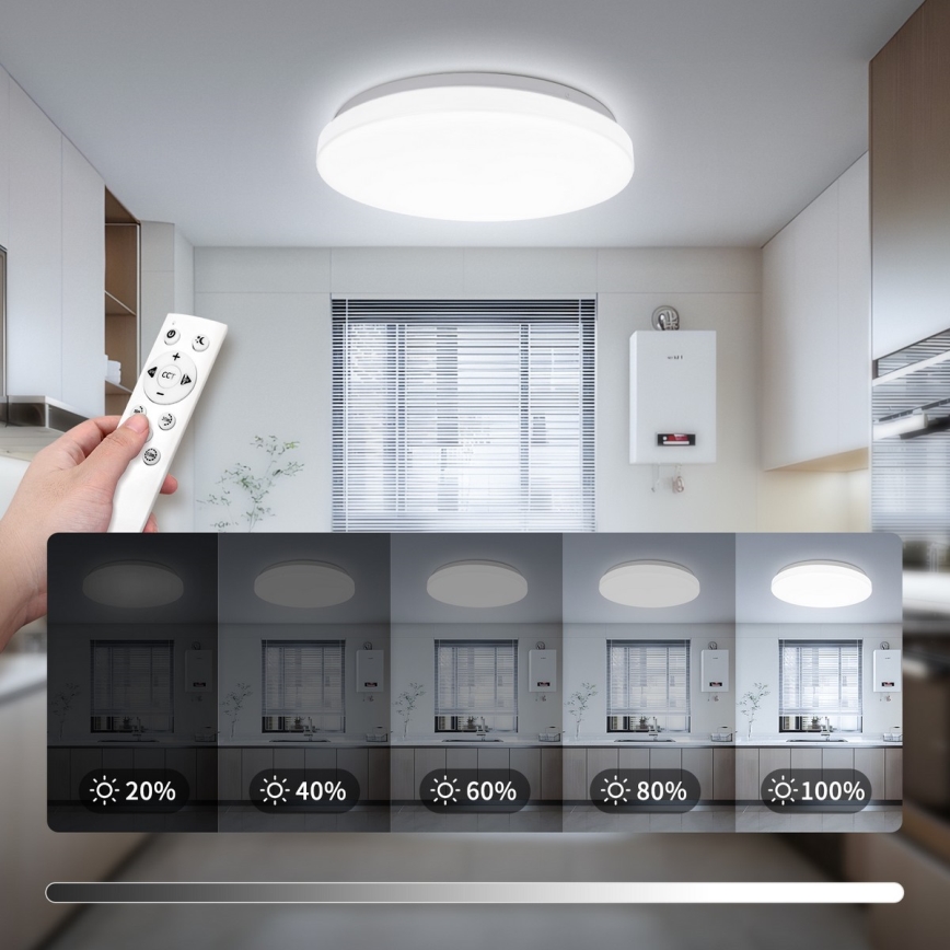 Brilagi - Plafon LED dimerizável MILKY WAY LED/24W/230V 3000-6500K diâmetro 38 cm + controlo remoto