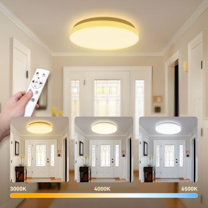 Brilagi - Plafon LED dimerizável MILKY WAY LED/24W/230V 3000-6500K diâmetro 38 cm + controlo remoto