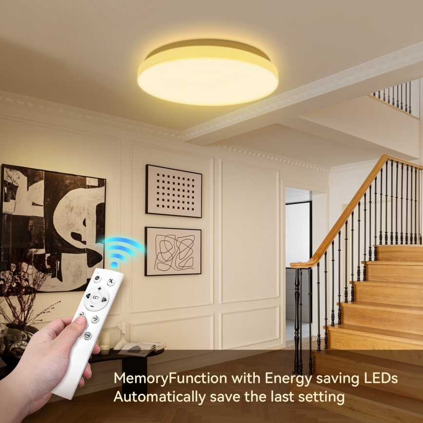 Brilagi - Plafon LED dimerizável MILKY WAY LED/24W/230V 3000-6500K diâmetro 38 cm + controlo remoto