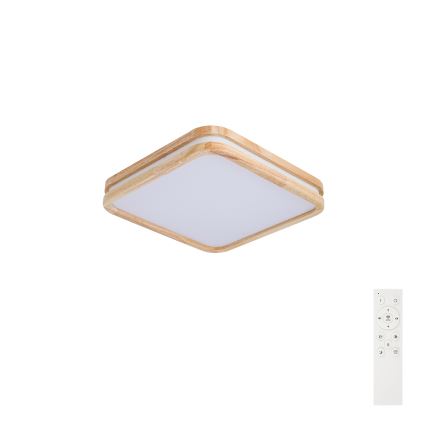 Brilagi - Luminária de teto LED regulável MOLINA SQUARE LED/48W/230V 3000-6000K carvalho 40x40 cm + controlo remoto