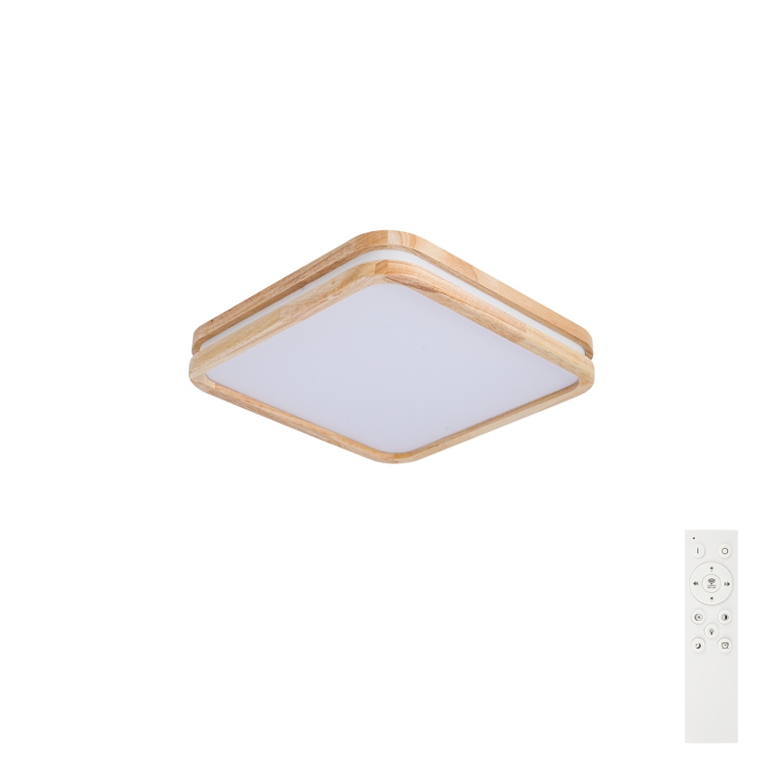 Brilagi - Luminária de teto LED regulável MOLINA SQUARE LED/48W/230V 3000-6000K carvalho 40x40 cm + controlo remoto