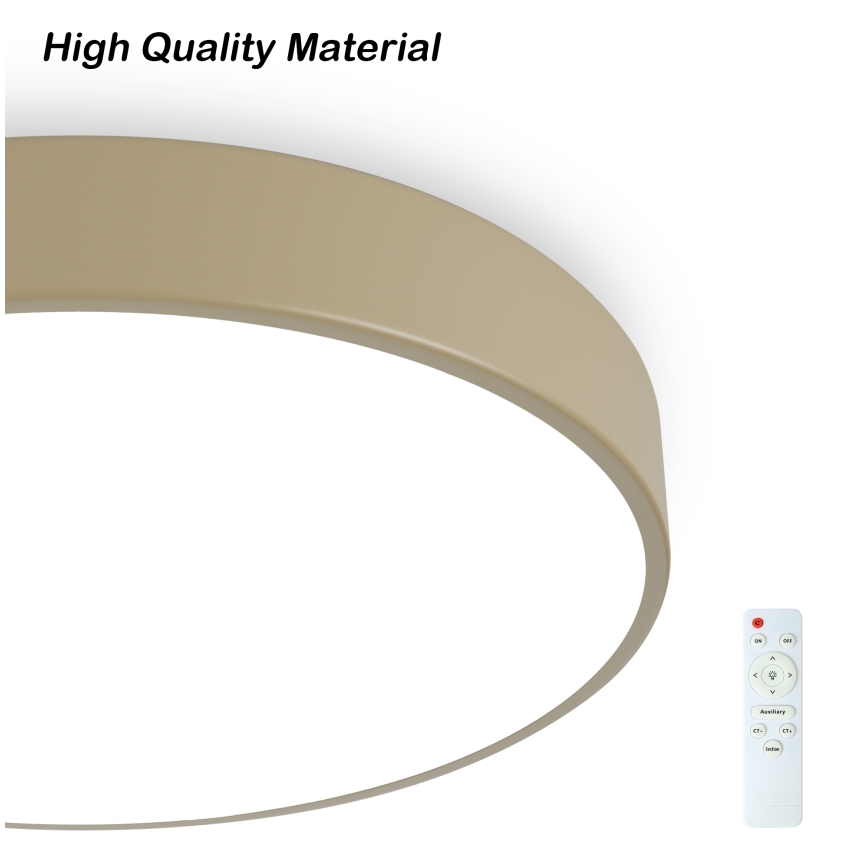 Brilagi - Candeeiro de tecto LED dimerizável POOL LED/36W/230V 3000-6000K Ø 30 cm bege + comando remoto