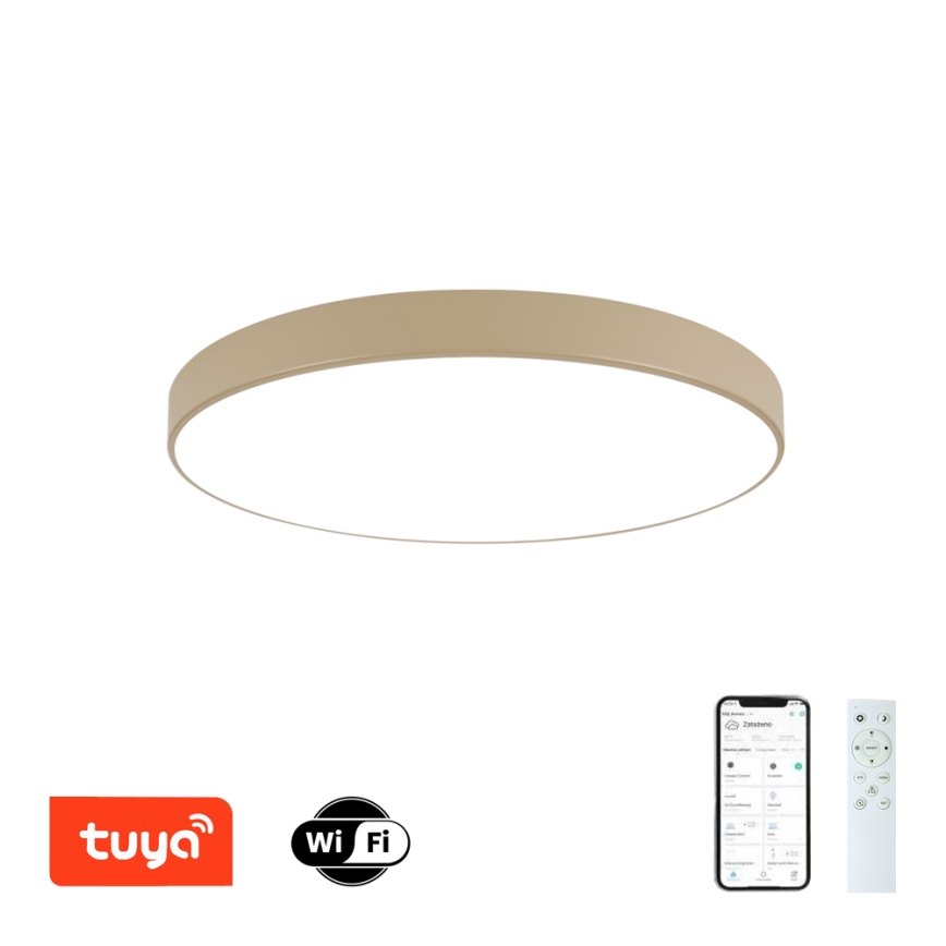 Brilagi - Luminária de teto dimerizável POOL SMART LED/100W/230V 3000-6000K 80 cm bege Wi-Fi Tuya + controle remoto
