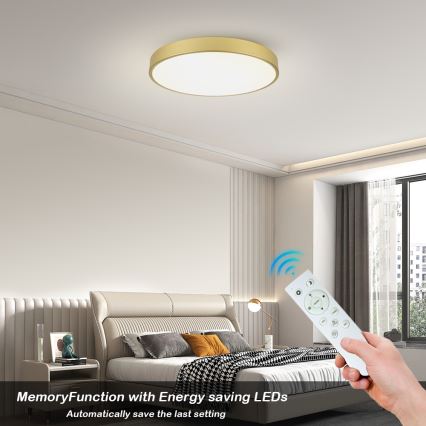Brilagi - Candeeiro de teto LED dimerizável POOL SMART LED/100W/230V 3000-6000K 80 cm dourado Wi‑Fi Tuya + controlo remoto