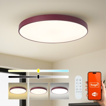 Brilagi - Luminária LED regulável POOL SMART LED/100W/230V, diâmetro 80 cm, 3000-6000K, Wi-Fi Tuya + controlo remoto, bordô