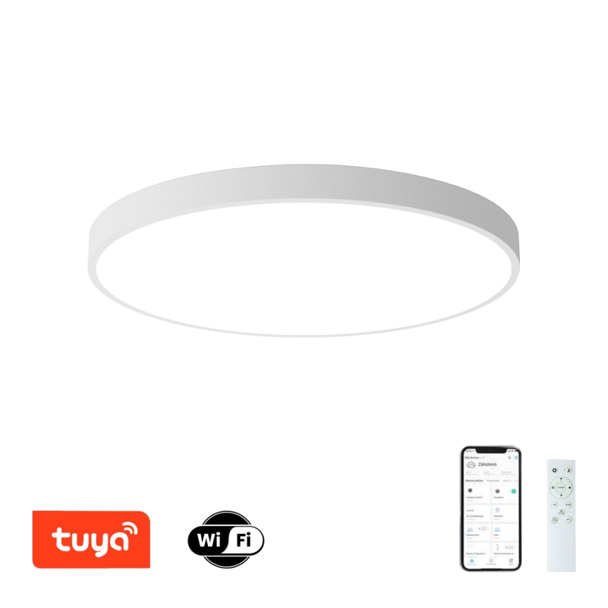 Brilagi - Luminária de teto dimerizável POOL SMART LED/100W/230V 3000–6000K diâmetro 80 cm Wi-Fi Tuya branca + controlo remoto