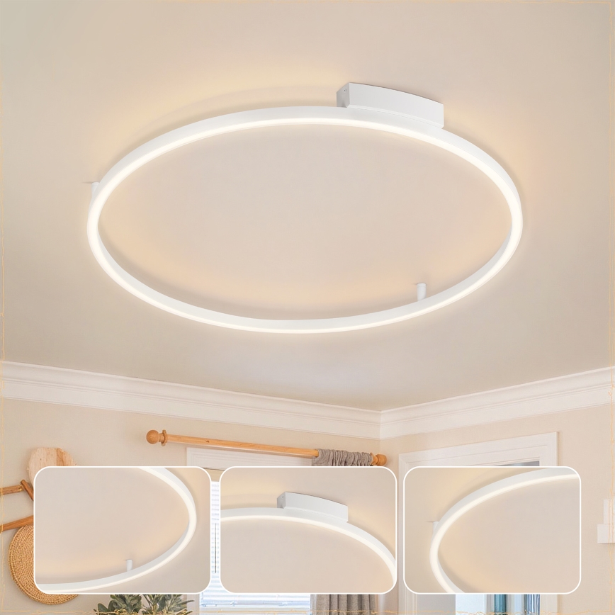 Brilagi - Candeeiro de tecto LED dimerizável PORTOFINO LED/60W/230V 3000–6000K diâmetro 80 cm branco + comando à distância