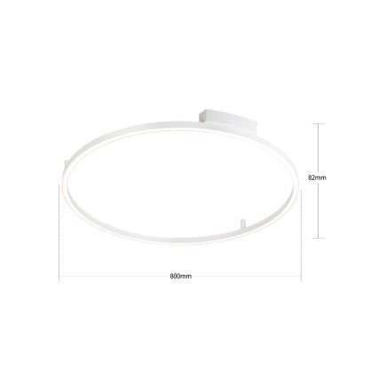 Brilagi - Candeeiro de tecto LED dimerizável PORTOFINO LED/60W/230V 3000–6000K diâmetro 80 cm branco + comando à distância