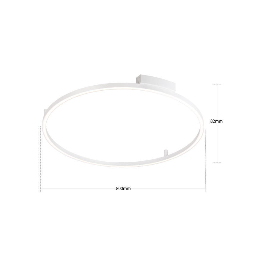 Brilagi - Candeeiro de tecto LED dimerizável PORTOFINO LED/60W/230V 3000–6000K diâmetro 80 cm branco + comando à distância