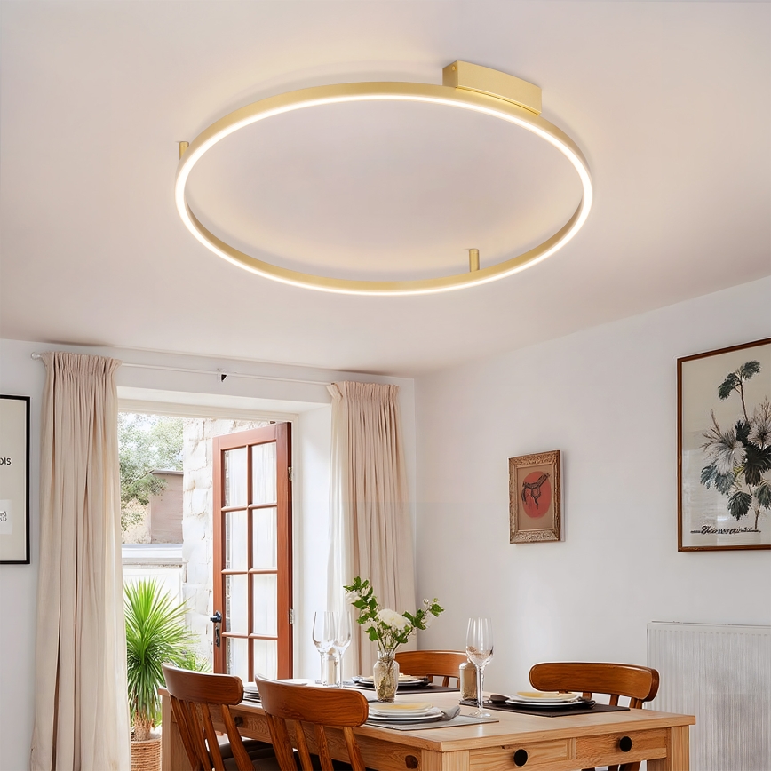 Brilagi - Candeeiro de tecto LED dimerizável PORTOFINO LED/60W/230V 3000-6000K Ø 80 cm dourado + comando remoto