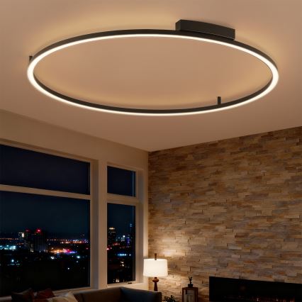 Brilagi - Candeeiro de teto LED dimerizável PORTOFINO LED/85W/230V 3000-6000K Ø 120 cm preto + controlo remoto