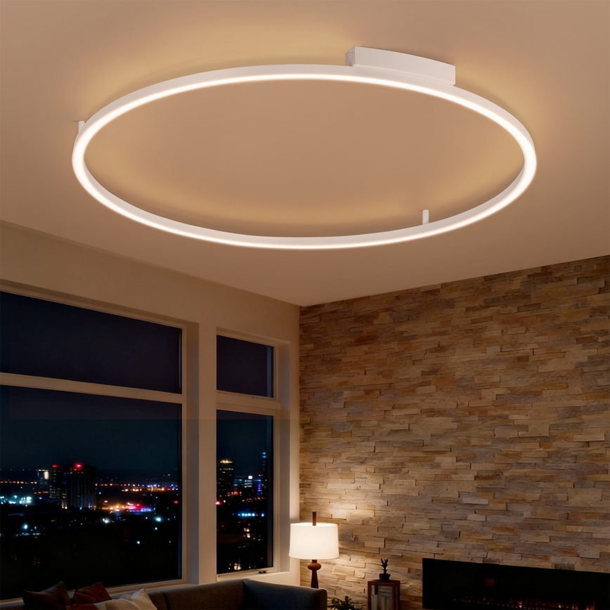 Brilagi - Luminária de teto LED dimável PORTOFINO LED/85W/230V 3000-6000K Ø 120 cm branca + comando remoto