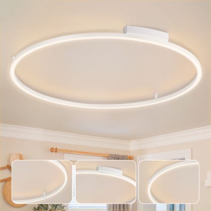 Brilagi - Luminária de teto LED dimável PORTOFINO LED/85W/230V 3000-6000K Ø 120 cm branca + comando remoto