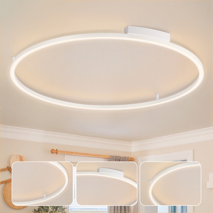 Brilagi - Luminária de teto LED dimável PORTOFINO LED/85W/230V 3000-6000K Ø 120 cm branca + comando remoto