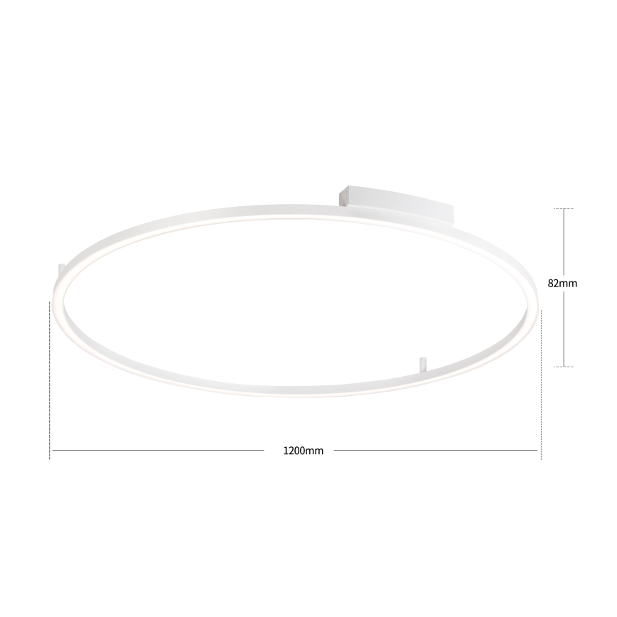 Brilagi - Luminária de teto LED dimável PORTOFINO LED/85W/230V 3000-6000K Ø 120 cm branca + comando remoto
