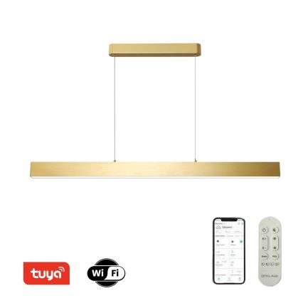 Brilagi - Lustre LED regulável em cabo SLEEKLINE SMART LED/40W/230V 3000-6000K Wi-Fi Tuya dourado + comando à distância