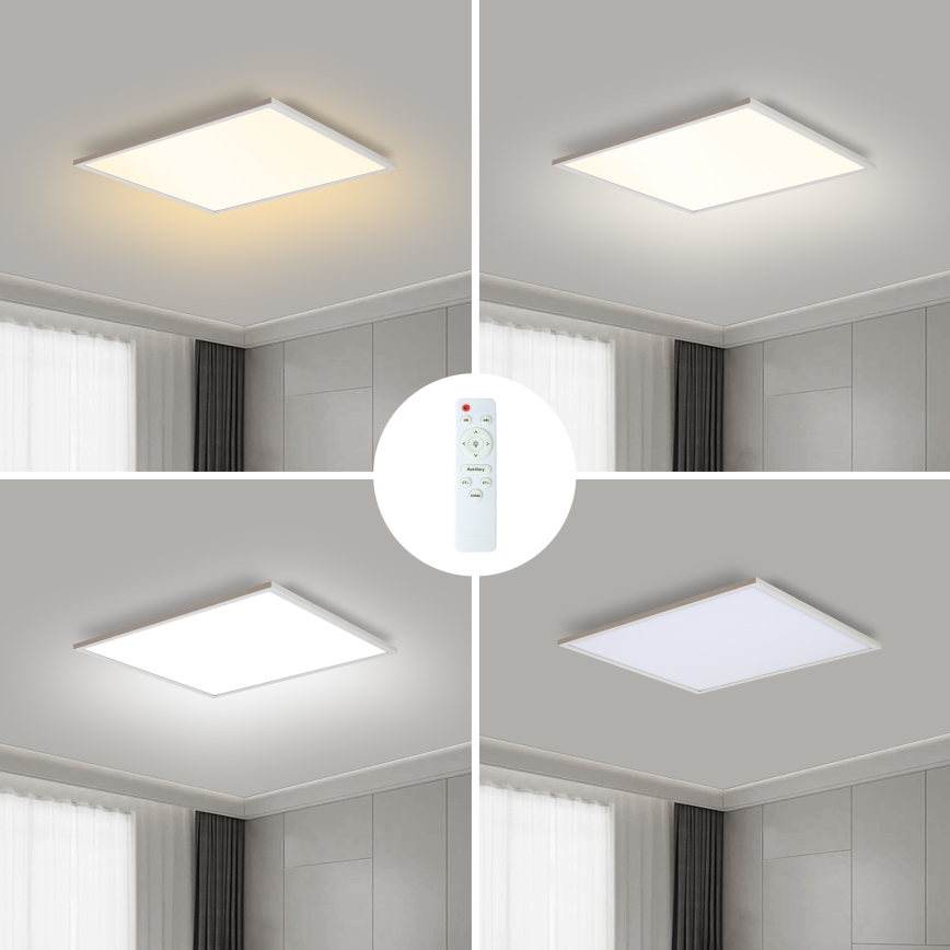 Brilagi - Luminária de Teto LED Regulável SLIMFRAME LED/36W/230V 45x45 cm 3000–6000K branca + controlo remoto