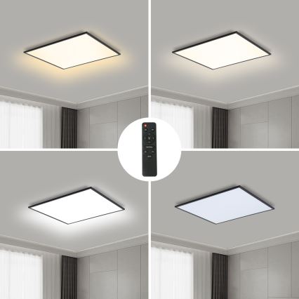 Brilagi - Plafon LED dimerizável SLIMFRAME LED/36W/230V 45x45 cm 3000-6000K preto + comando à distância
