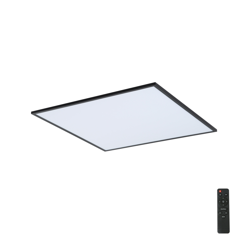 Brilagi - Candeeiro de teto LED regulável SLIMFRAME LED/58W/230V 60x60 cm 3000-6000K preto + comando remoto