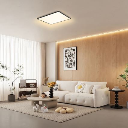 Brilagi - Candeeiro de tecto LED dimerizável SLIMFRAME LED/58W/230V 60x60 cm 3000-6000K preto + controlo remoto