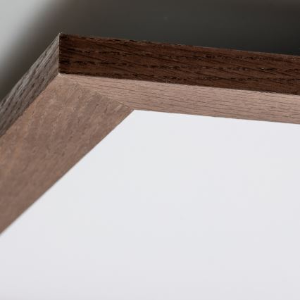 Brilagi - Candeeiro de tecto LED dimerizável SLIMFRAME WOOD LED/58W/230V 64x64 cm 3000-6000K castanho escuro + controlo remoto