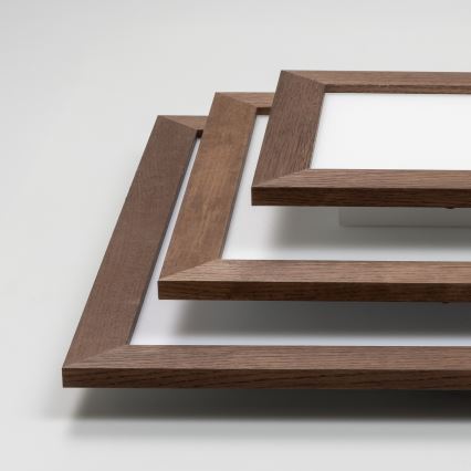 Brilagi - Candeeiro de tecto LED dimerizável SLIMFRAME WOOD LED/58W/230V 64x64 cm 3000-6000K castanho escuro + controlo remoto