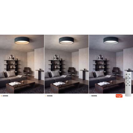 Brilagi - Candeeiro de teto LED regulável VELVET SMARTIX LED/24W/230V 3000-6000K diâmetro 45 cm verde Wi-Fi Tuya Beacon + comando remoto