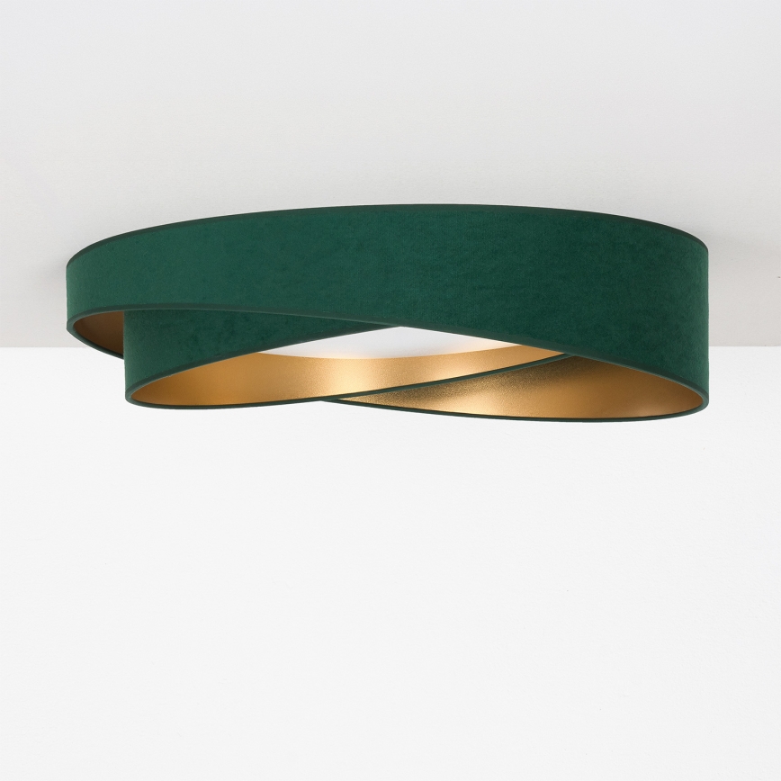 BRILAGI - LED Candeeiro de tecto dimerizável VELVET TWIST LED/36W/230V 3000-6000K Ø 65 cm Wi-Fi Tuya Beacon verde/dourado + comando remoto