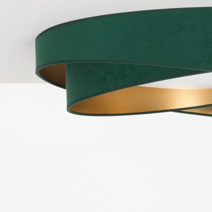 BRILAGI - LED Candeeiro de tecto dimerizável VELVET TWIST LED/36W/230V 3000-6000K Ø 65 cm Wi-Fi Tuya Beacon verde/dourado + comando remoto