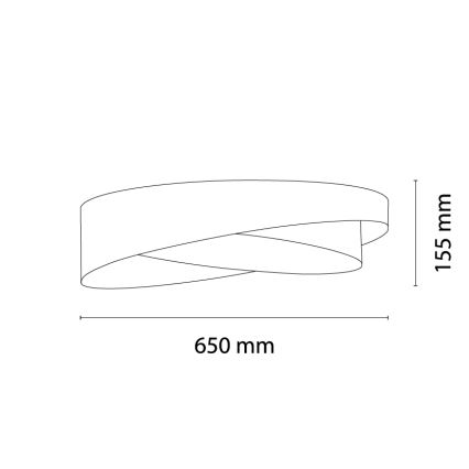 BRILAGI - LED Candeeiro de tecto dimerizável VELVET TWIST LED/36W/230V 3000-6000K Ø 65 cm Wi-Fi Tuya Beacon verde/dourado + comando remoto