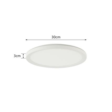 Brilagi - Plafon LED RGBW dimerizável ULTRA SLIM LED/18W/230V 2700-6500K Ø 30 cm branco + comando remoto