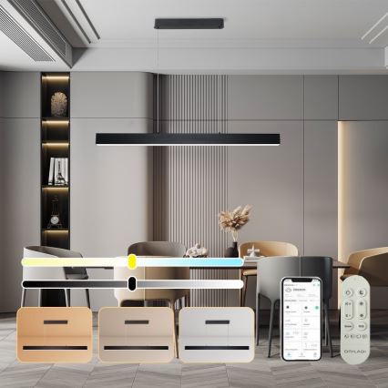 Brilagi - Lustre LED regulável em cabo SLEEKLINE SMART LED/40W/230V 3000-6000K Wi-Fi Tuya preto + comando à distância