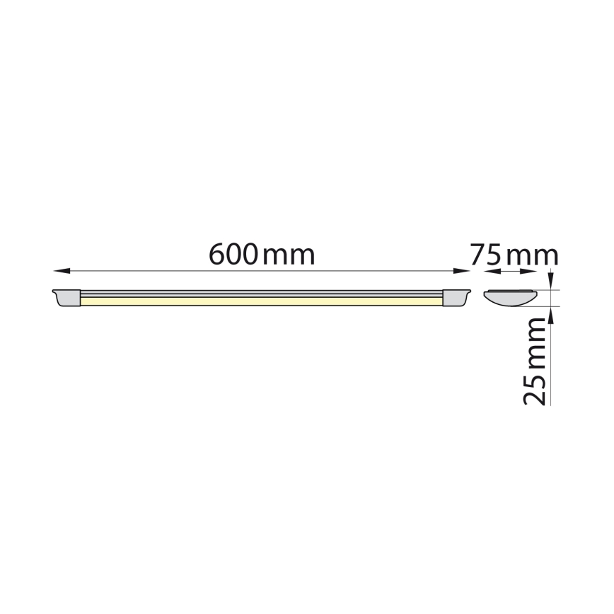 Brilagi - Luminária LED tubular AVERO LED/16W/230V 60 cm