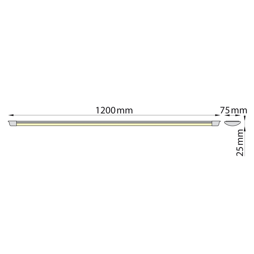 Brilagi - Luminária LED tubular AVERO LED/32W/230V 120 cm