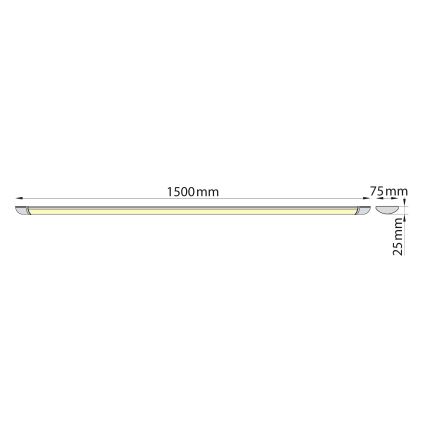 Brilagi - Luminária LED tubular LUMA LED/40W/230V 150 cm