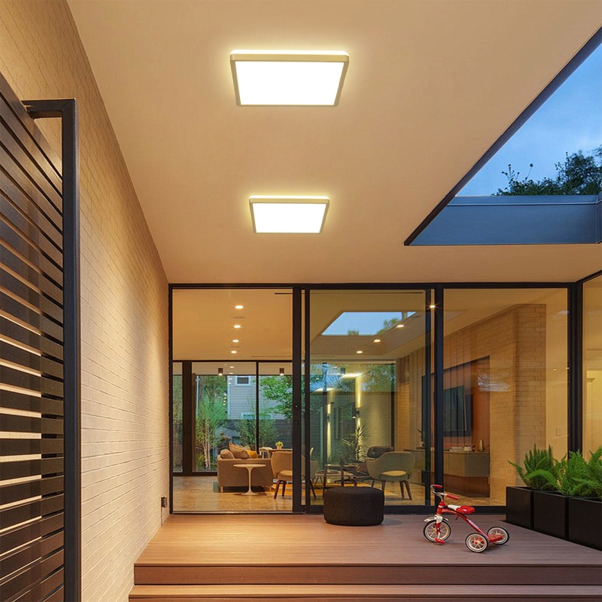 Brilagi - Luminária LED Ultra Slim para casa de banho, 24W/230V, 42x42 cm, dourada, IP54